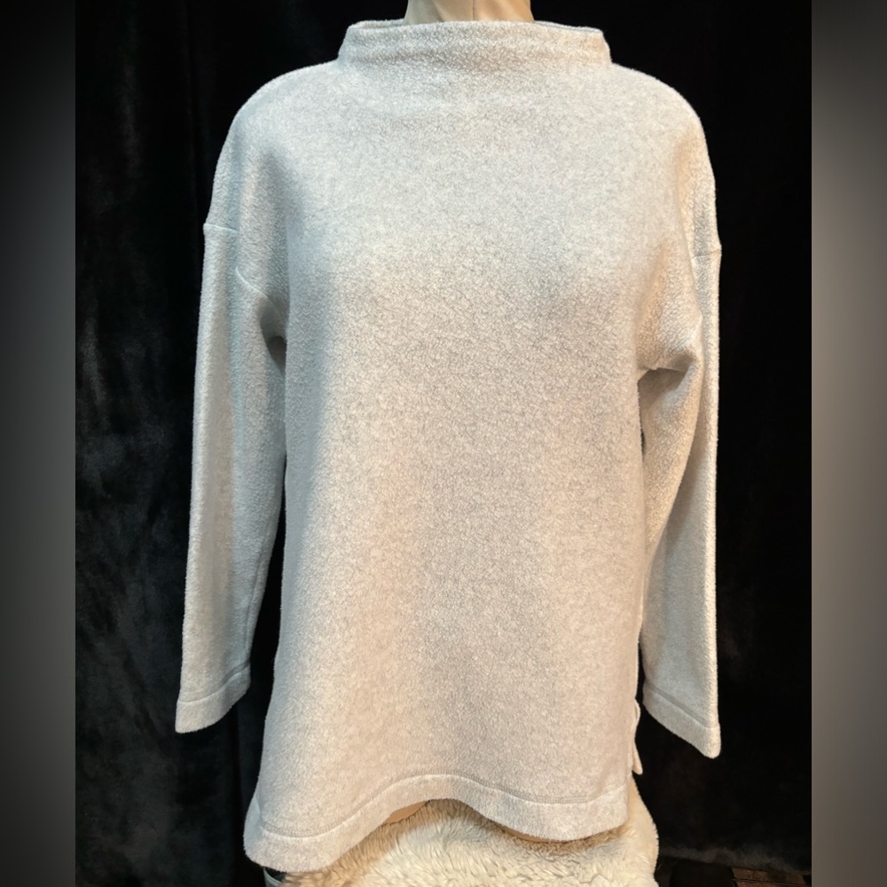 Talbots haven gray fleece top size small